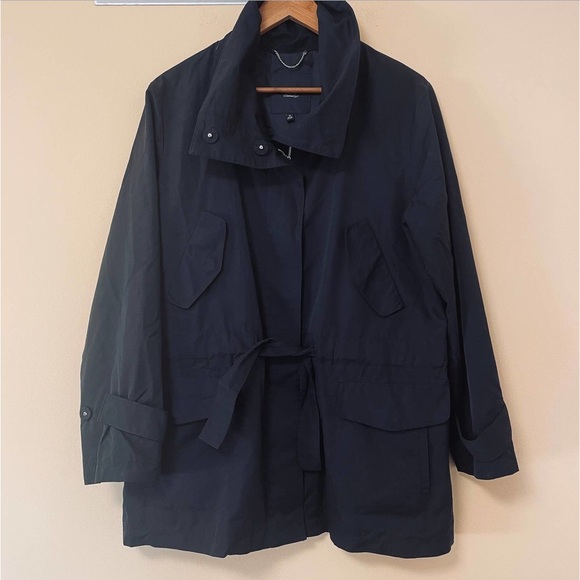 Talbots Jackets & Blazers - TALBOTS black all weather rain coat anorak M L